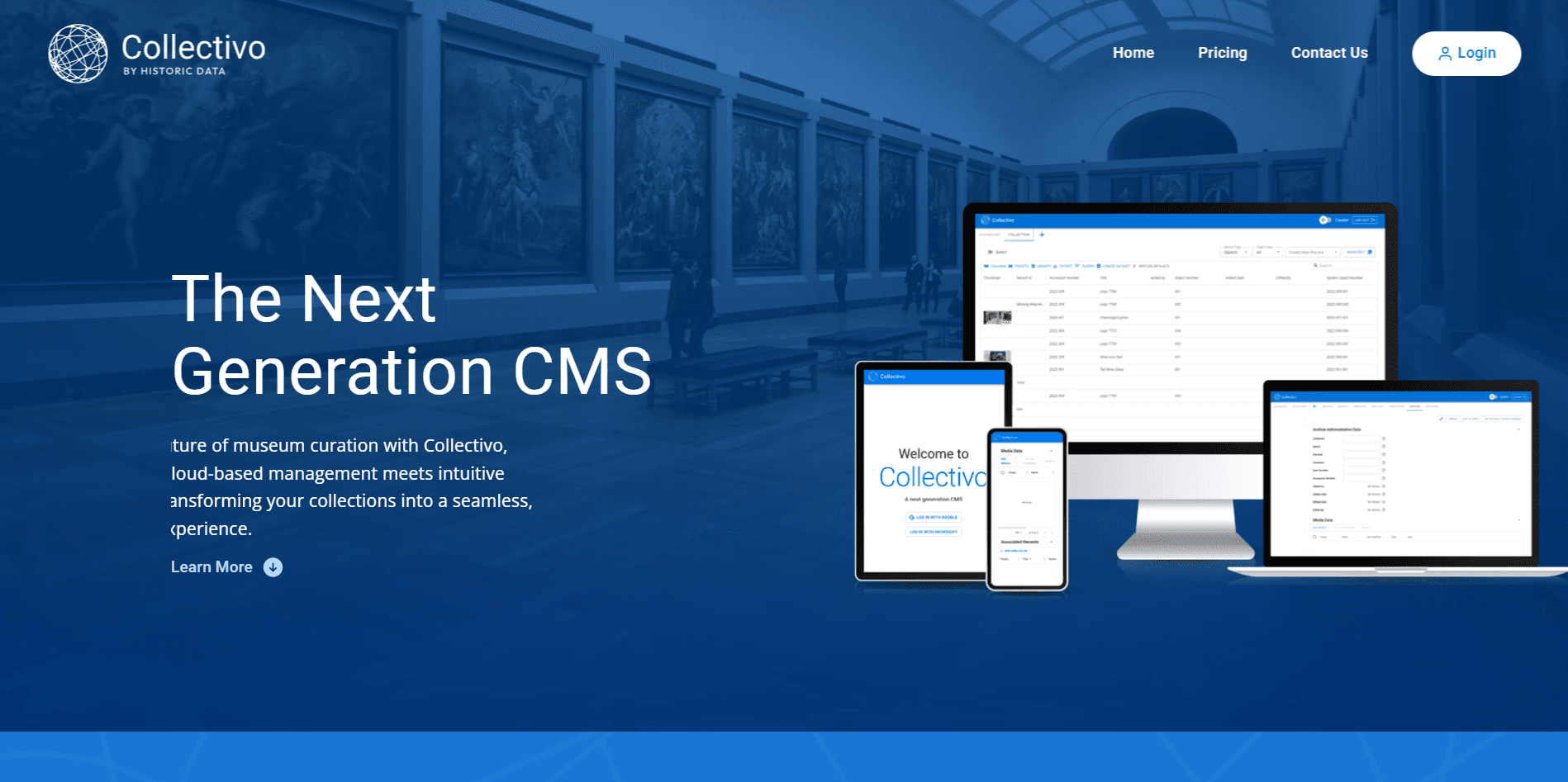 Browser mockup for Collectivo